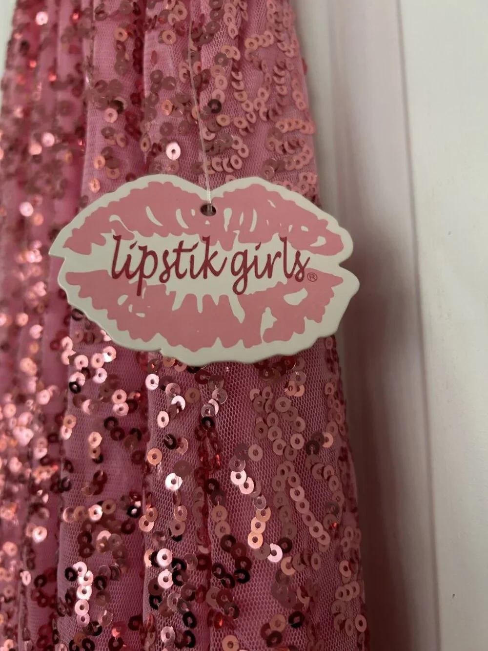 Pink Sequins Dress - Size 7 Girls - Brand New with Tags - Picture 3 of 11